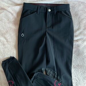 Cavalleria Toscana Girls Jumping Breeches Black Size 10